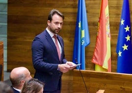 Álvaro Queipo durante su intervención en la Junta.