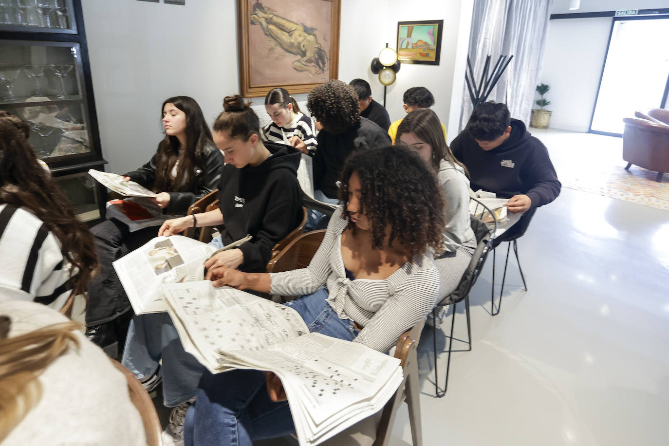 Estudiantes del Instituto Elisa y Luis Villamil visitan EL COMERCIO