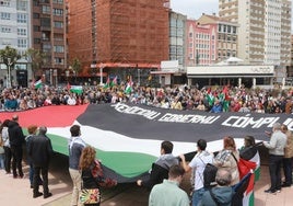 Cientos de personas en Gijón reivindicaron un estado palestino