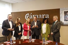 Pablo González, Ángela Pumariega, Susana Solís, Félix Baragaño,                Sara Menéndez y Álvaro Alonso Ordás.