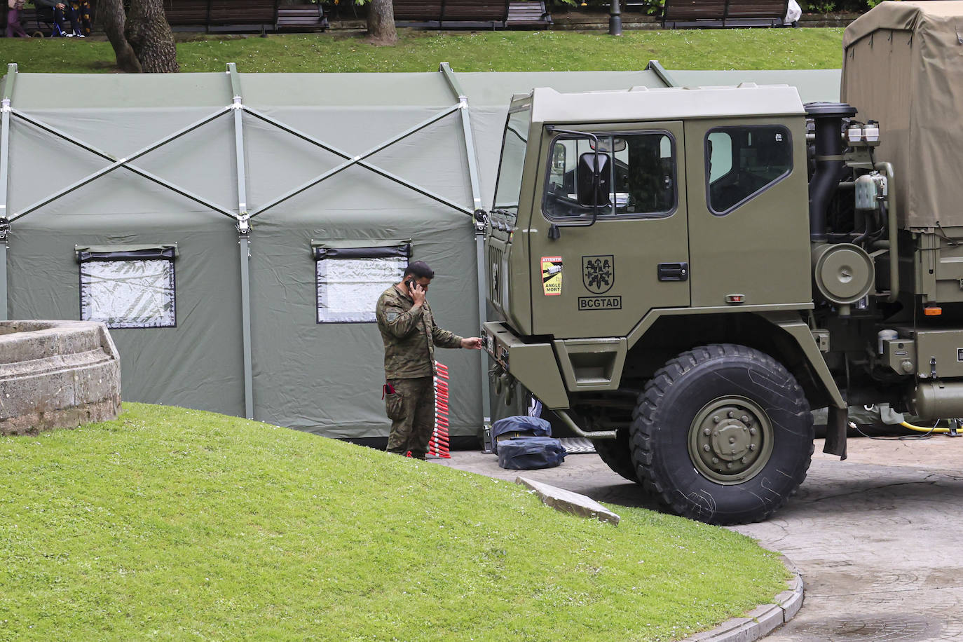 Los preparativos de las Fuerzas Armadas en Oviedo