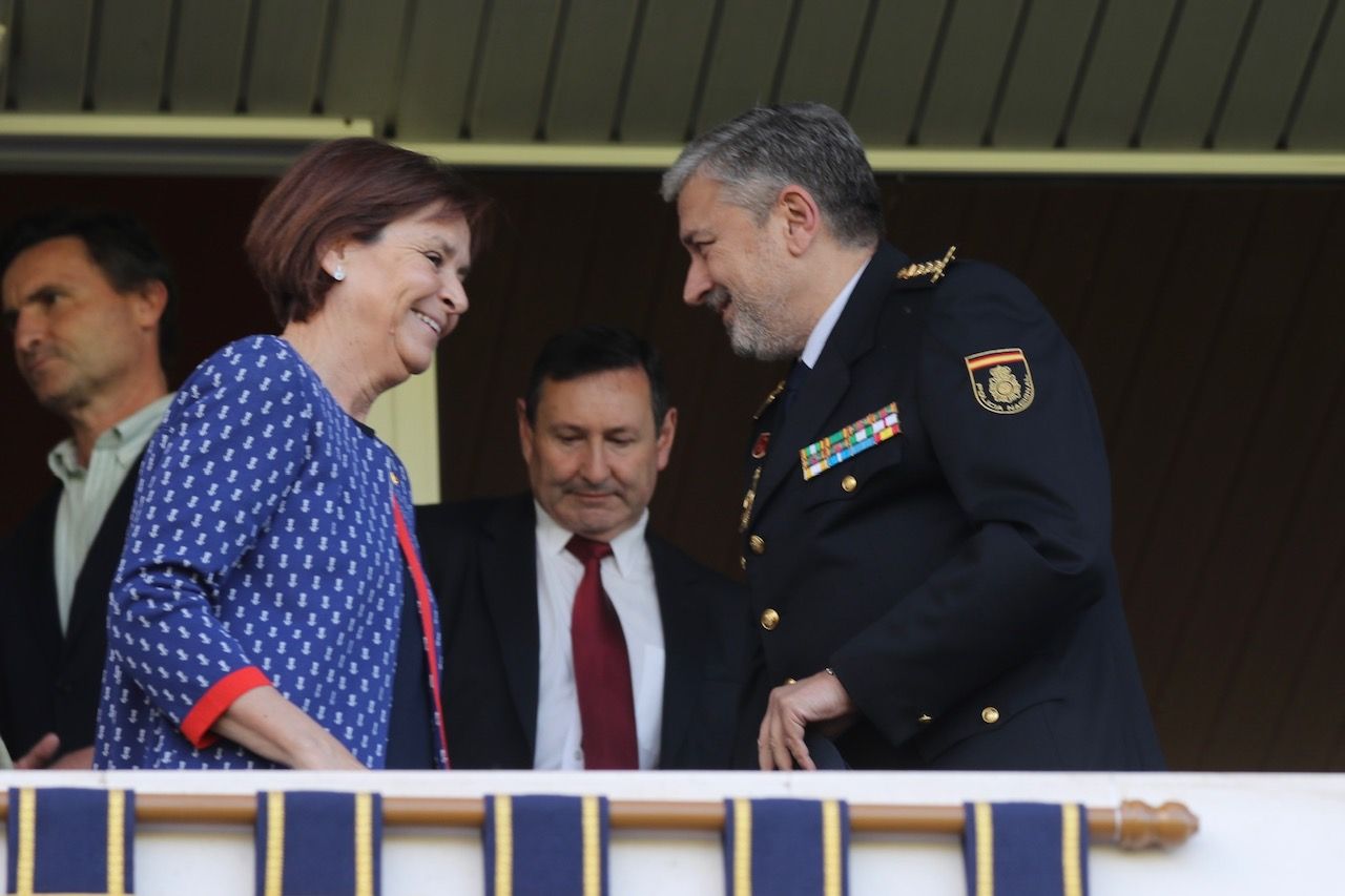 Las Mestas, escenario militar en Gijón