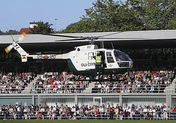 Un momento de la exhibición de este jueves en Las Mestas, en Gijón.