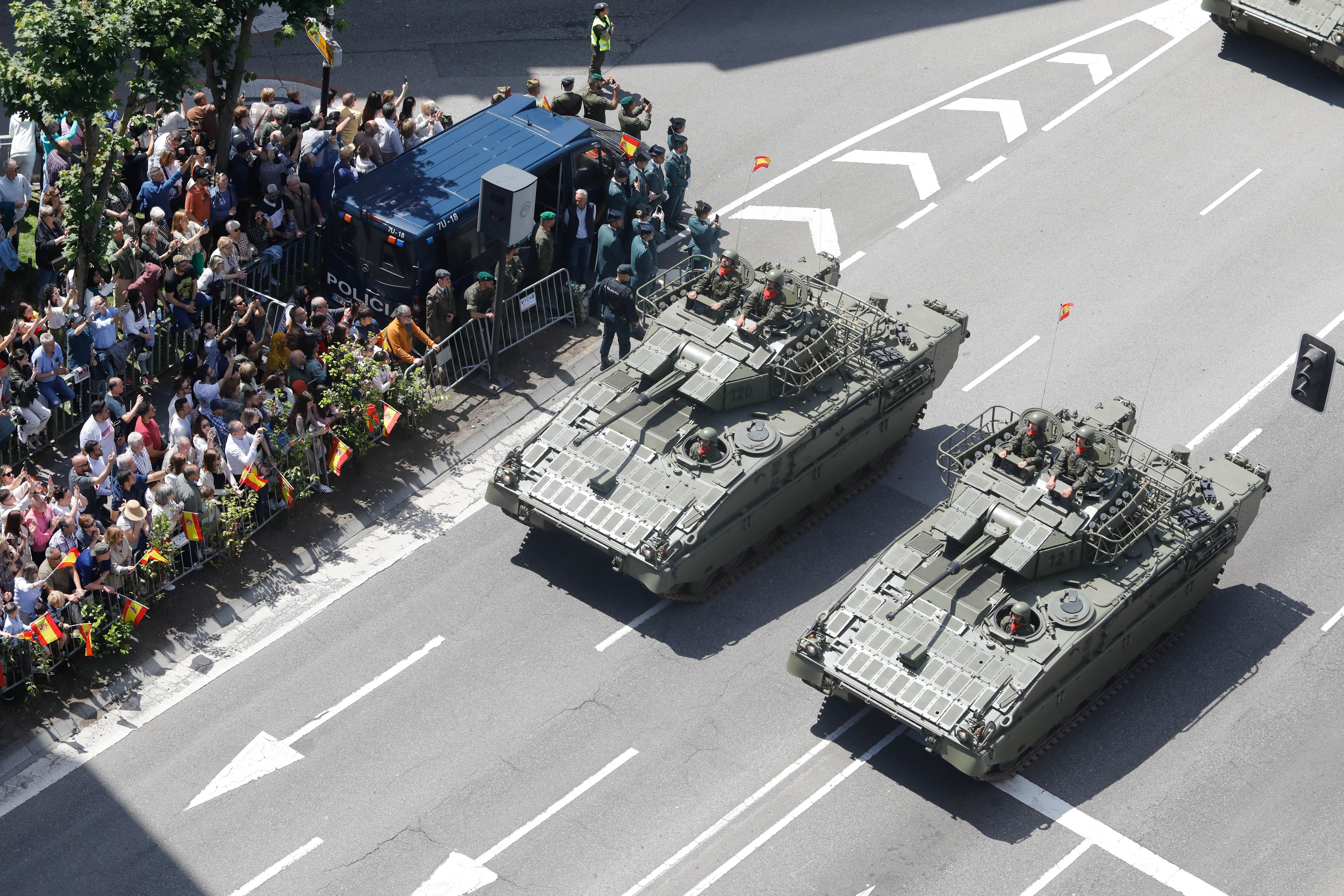 El desfile del Día de las Fuerzas Armadas, desde arriba