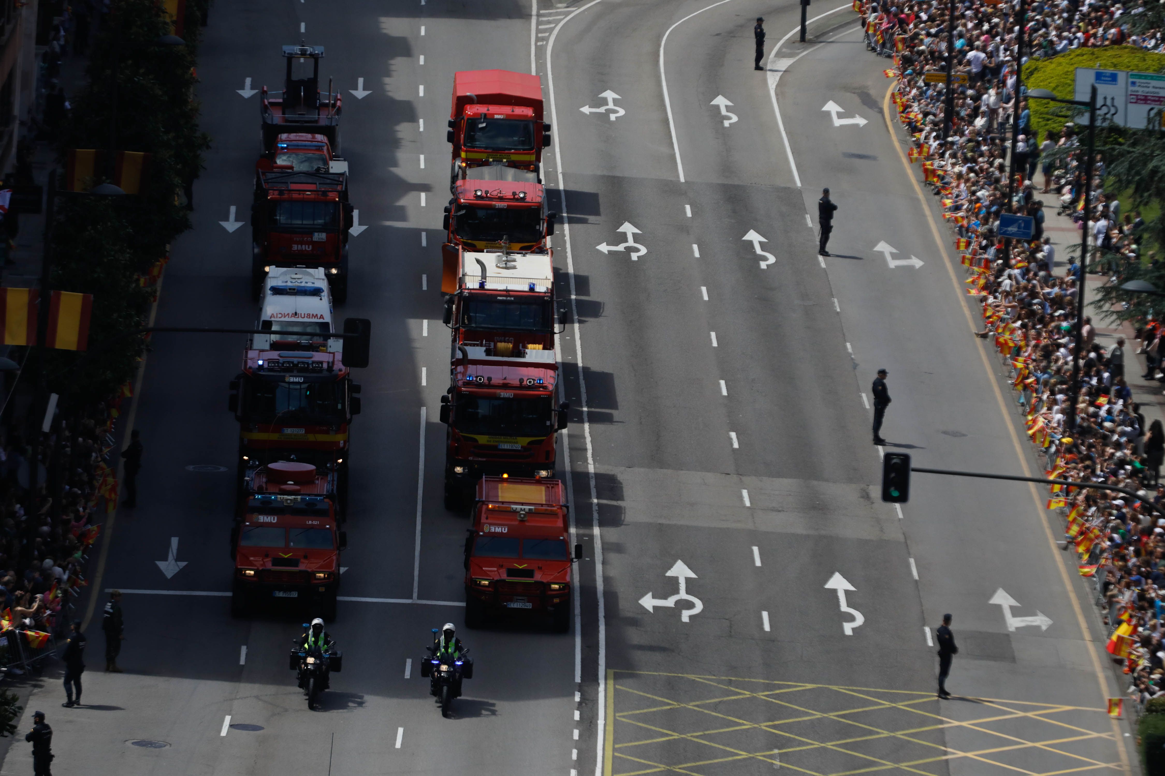 El desfile del Día de las Fuerzas Armadas, desde arriba