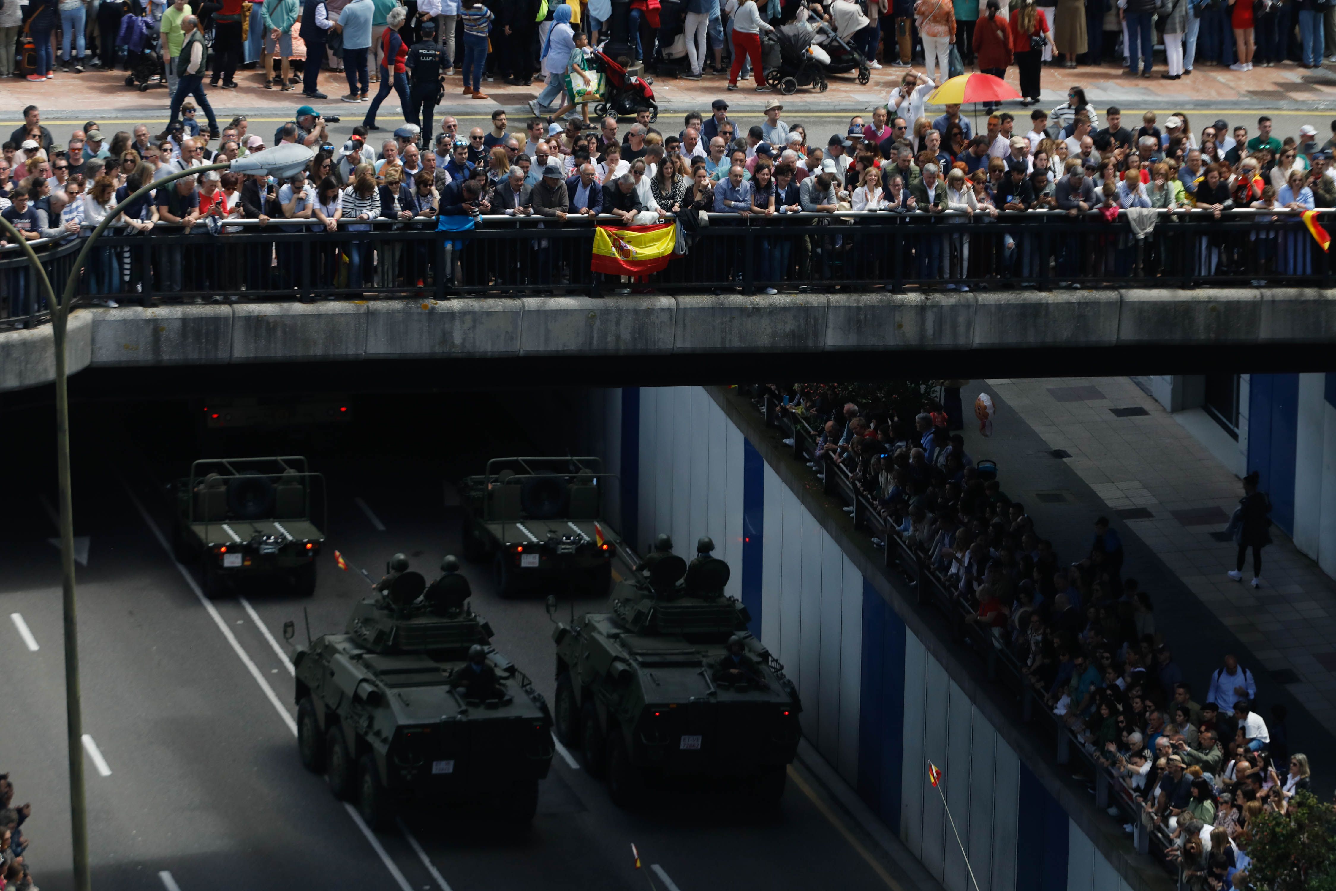 El desfile del Día de las Fuerzas Armadas, desde arriba