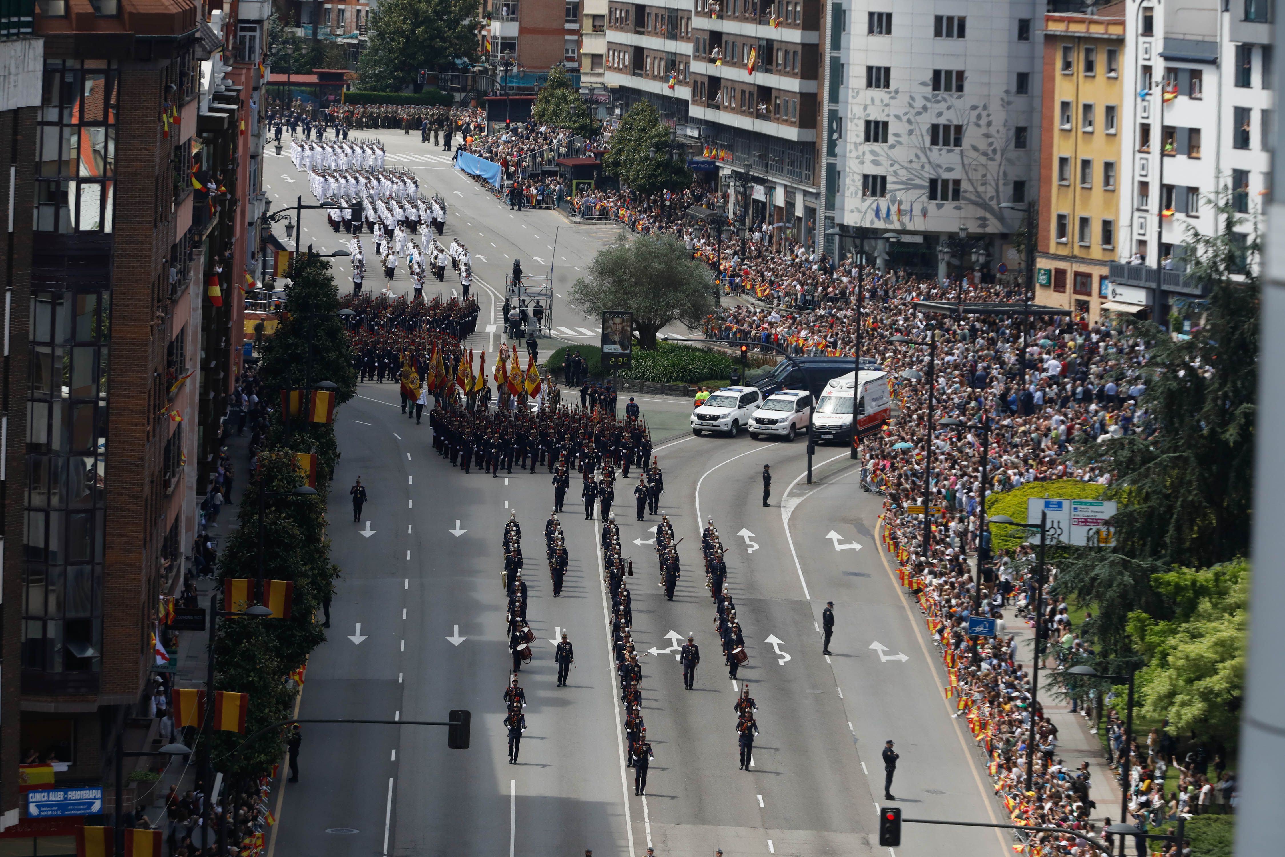 El desfile del Día de las Fuerzas Armadas, desde arriba