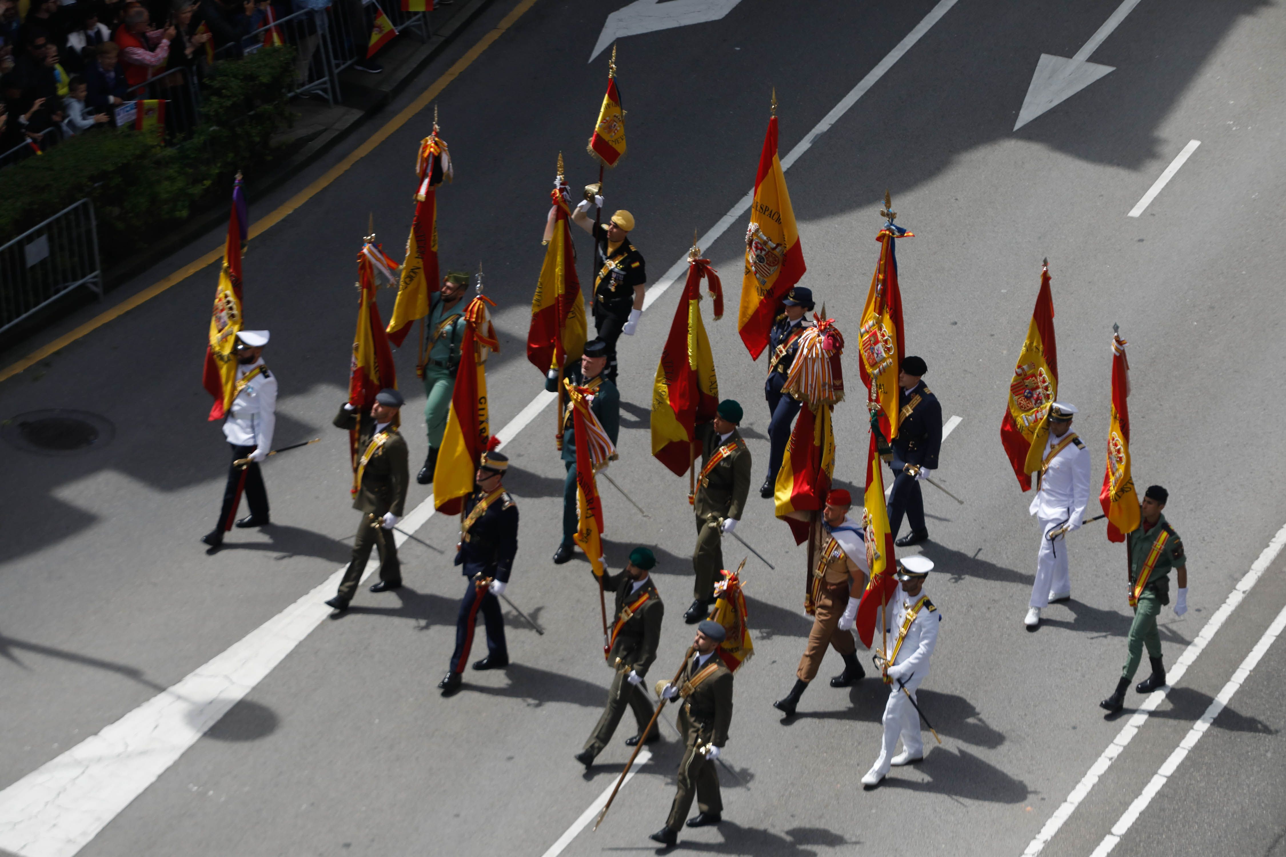 El desfile del Día de las Fuerzas Armadas, desde arriba