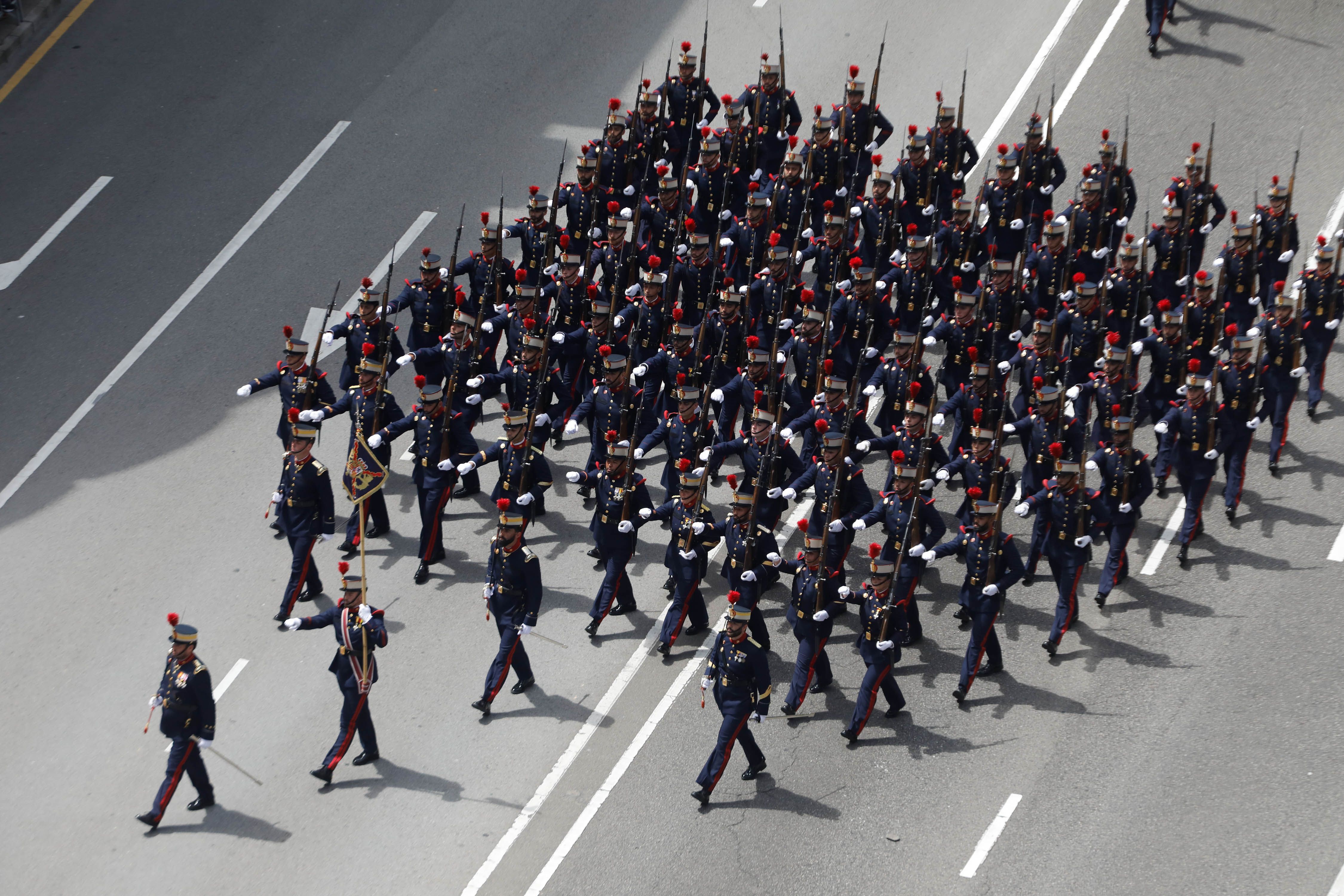 El desfile del Día de las Fuerzas Armadas, desde arriba