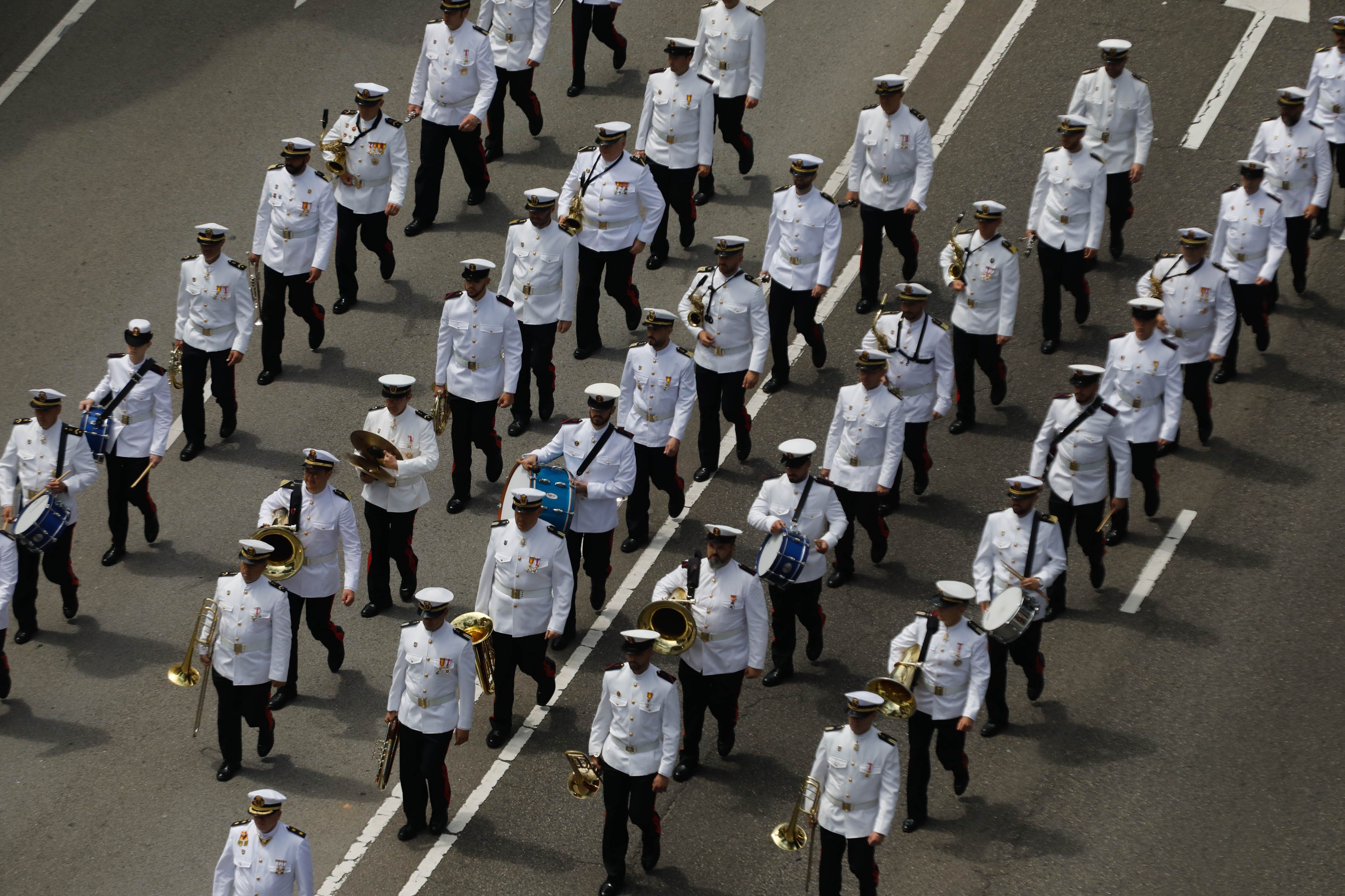 El desfile del Día de las Fuerzas Armadas, desde arriba