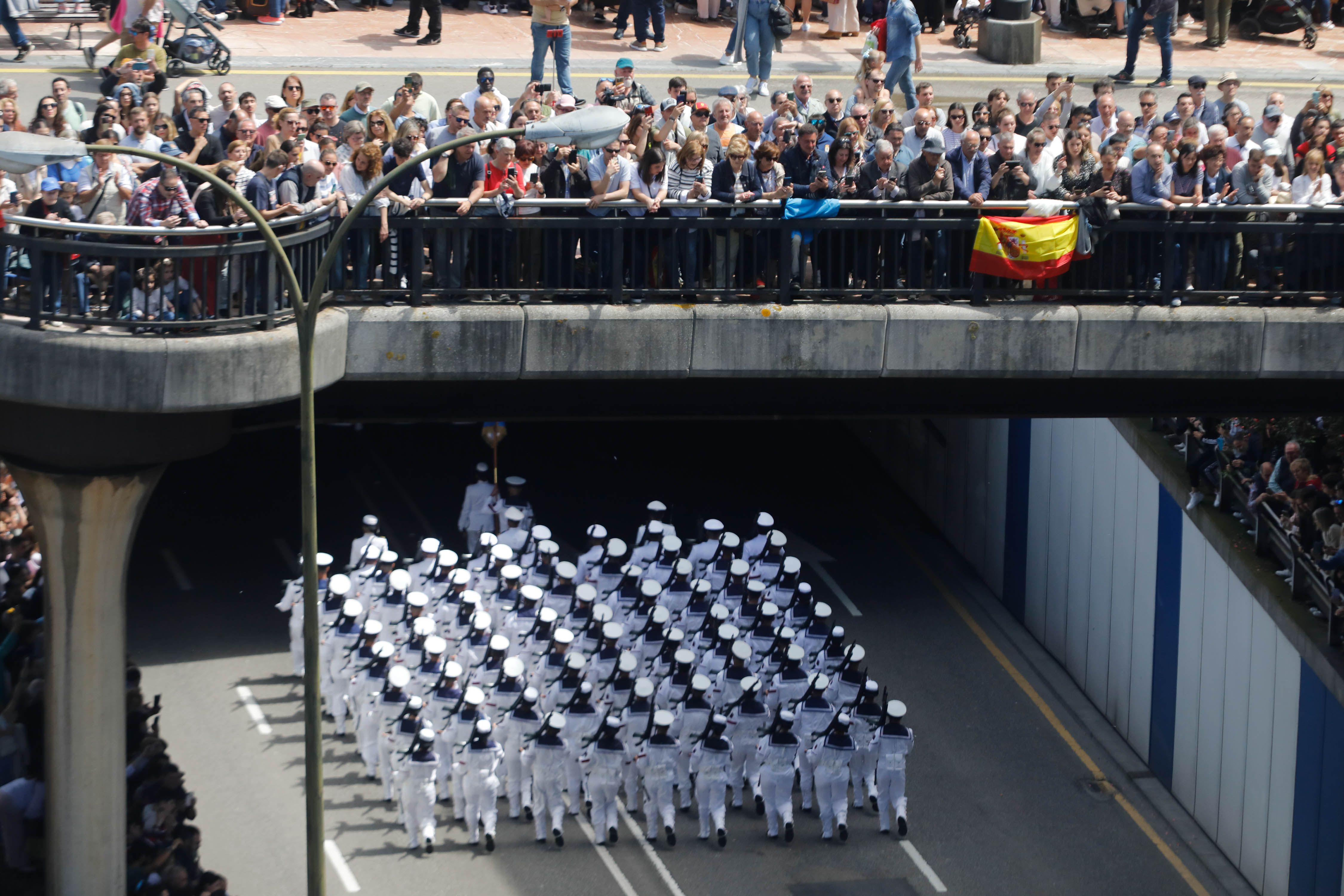 El desfile del Día de las Fuerzas Armadas, desde arriba