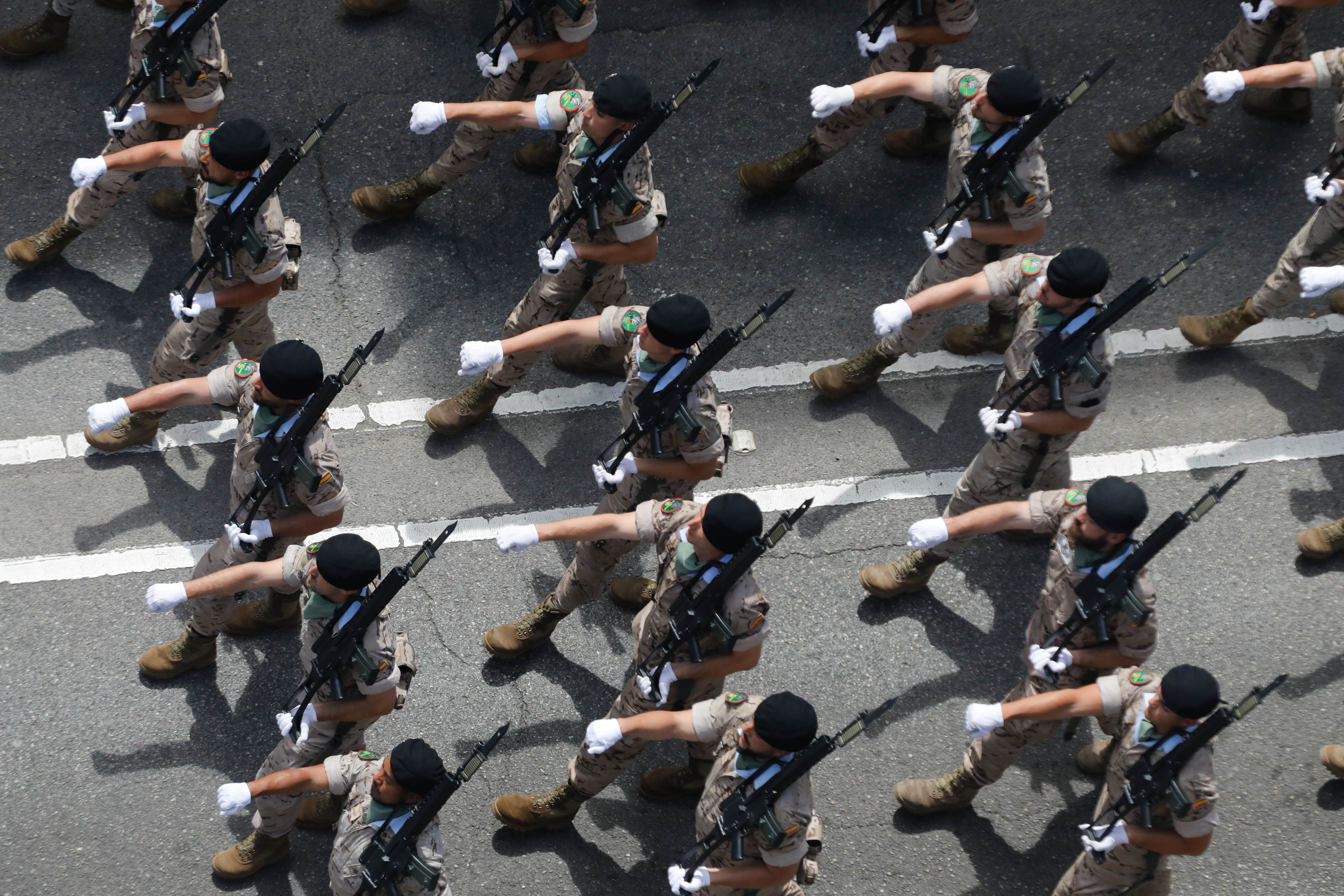 El desfile del Día de las Fuerzas Armadas, desde arriba