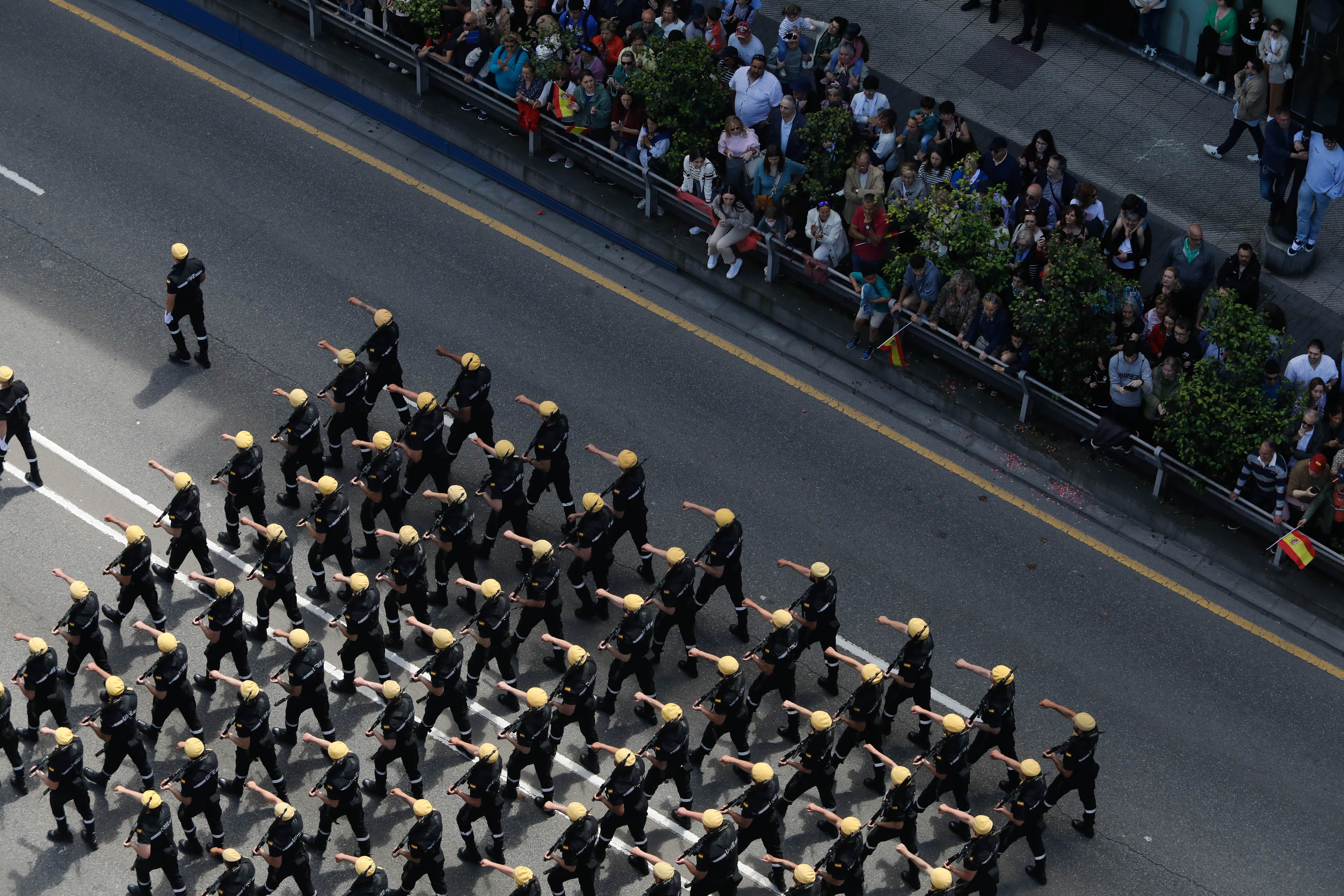 El desfile del Día de las Fuerzas Armadas, desde arriba