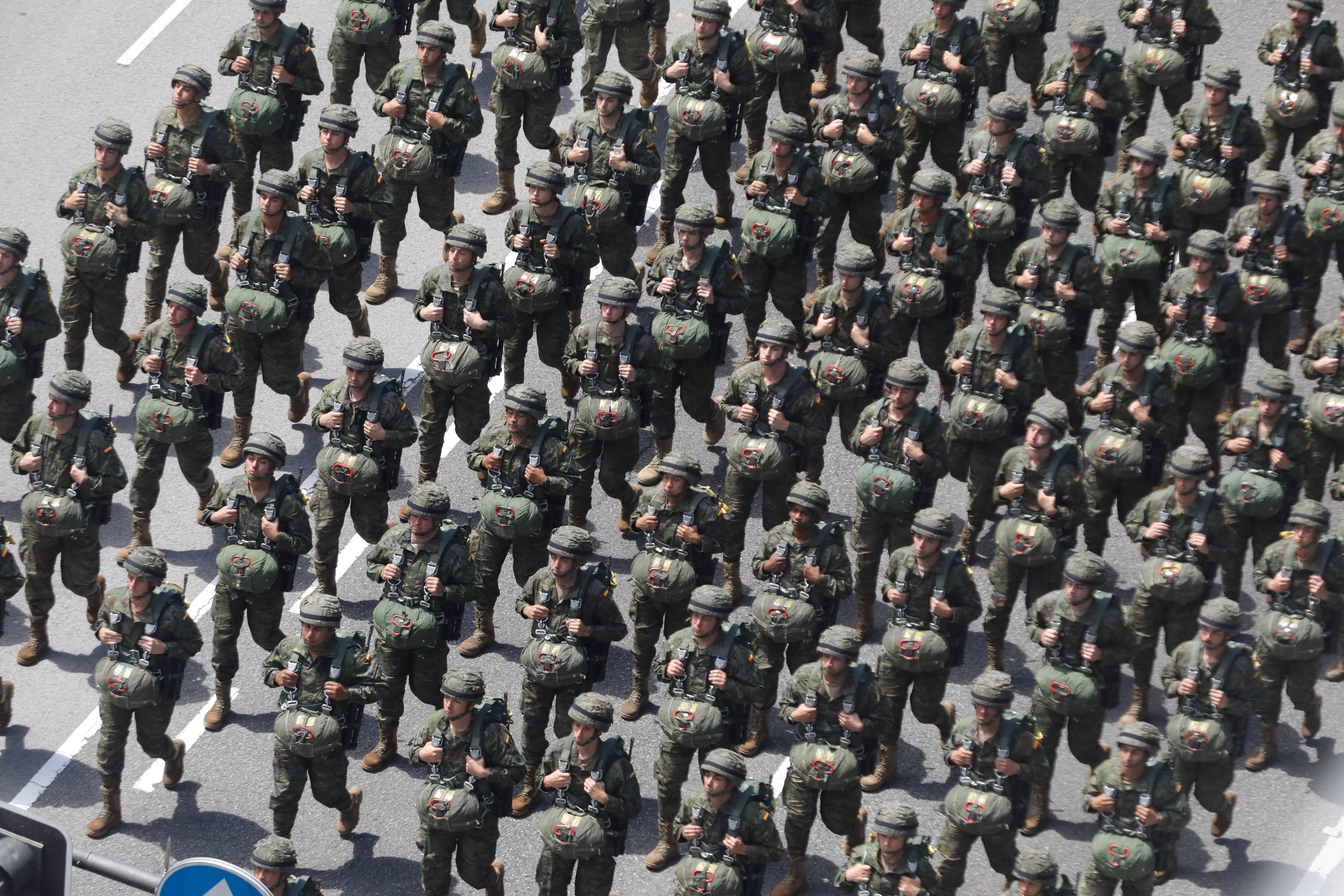 El desfile del Día de las Fuerzas Armadas, desde arriba