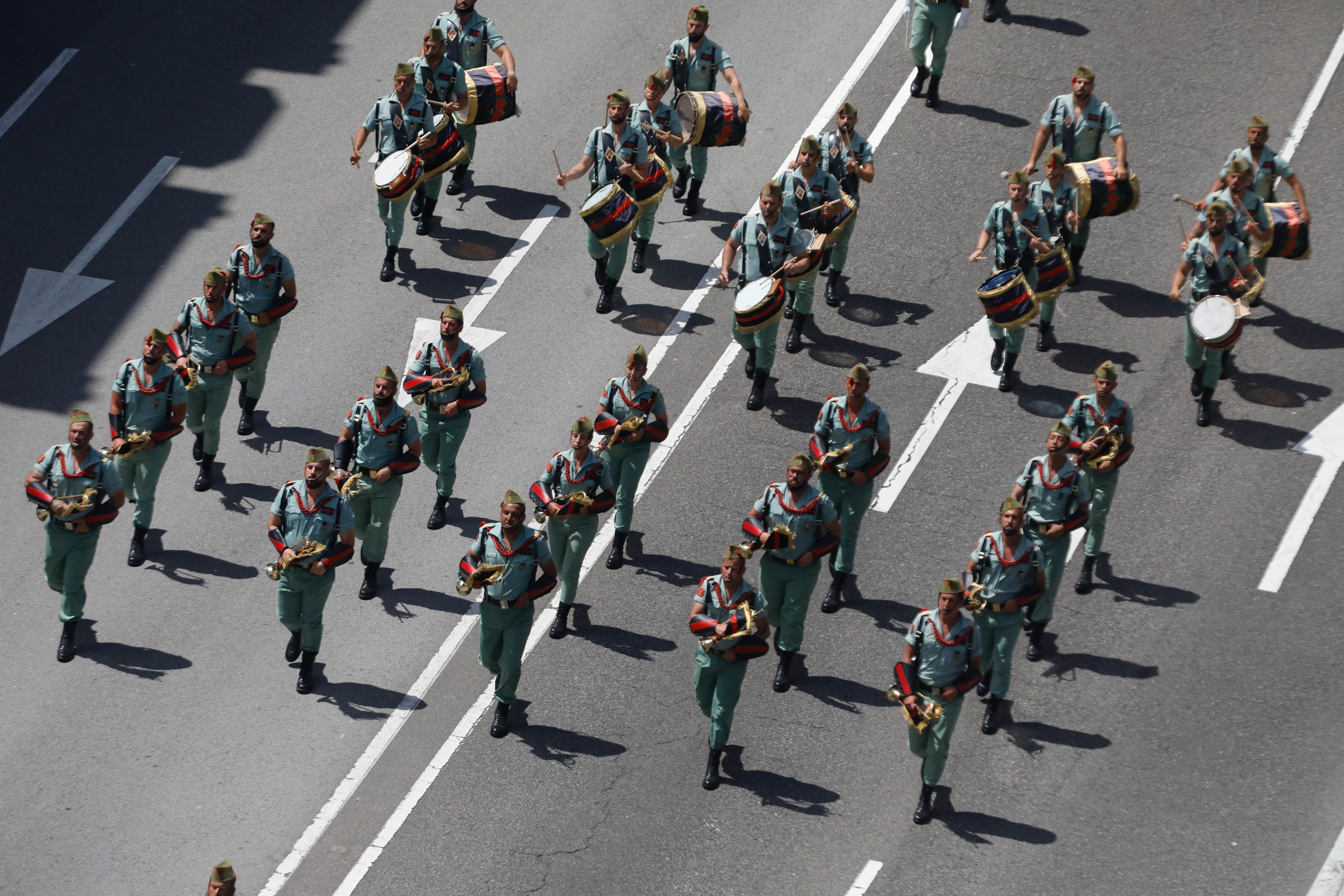 El desfile del Día de las Fuerzas Armadas, desde arriba