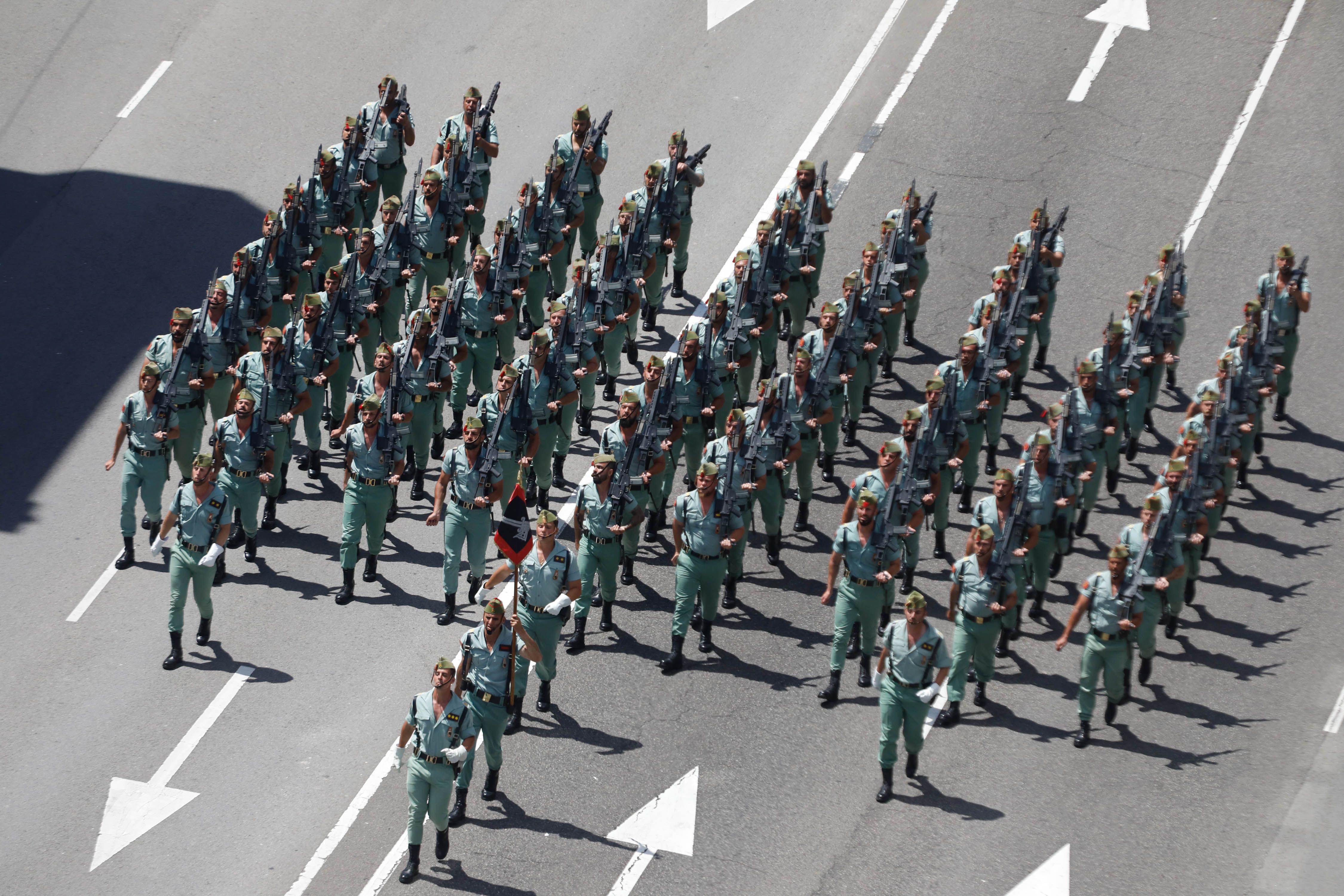 El desfile del Día de las Fuerzas Armadas, desde arriba