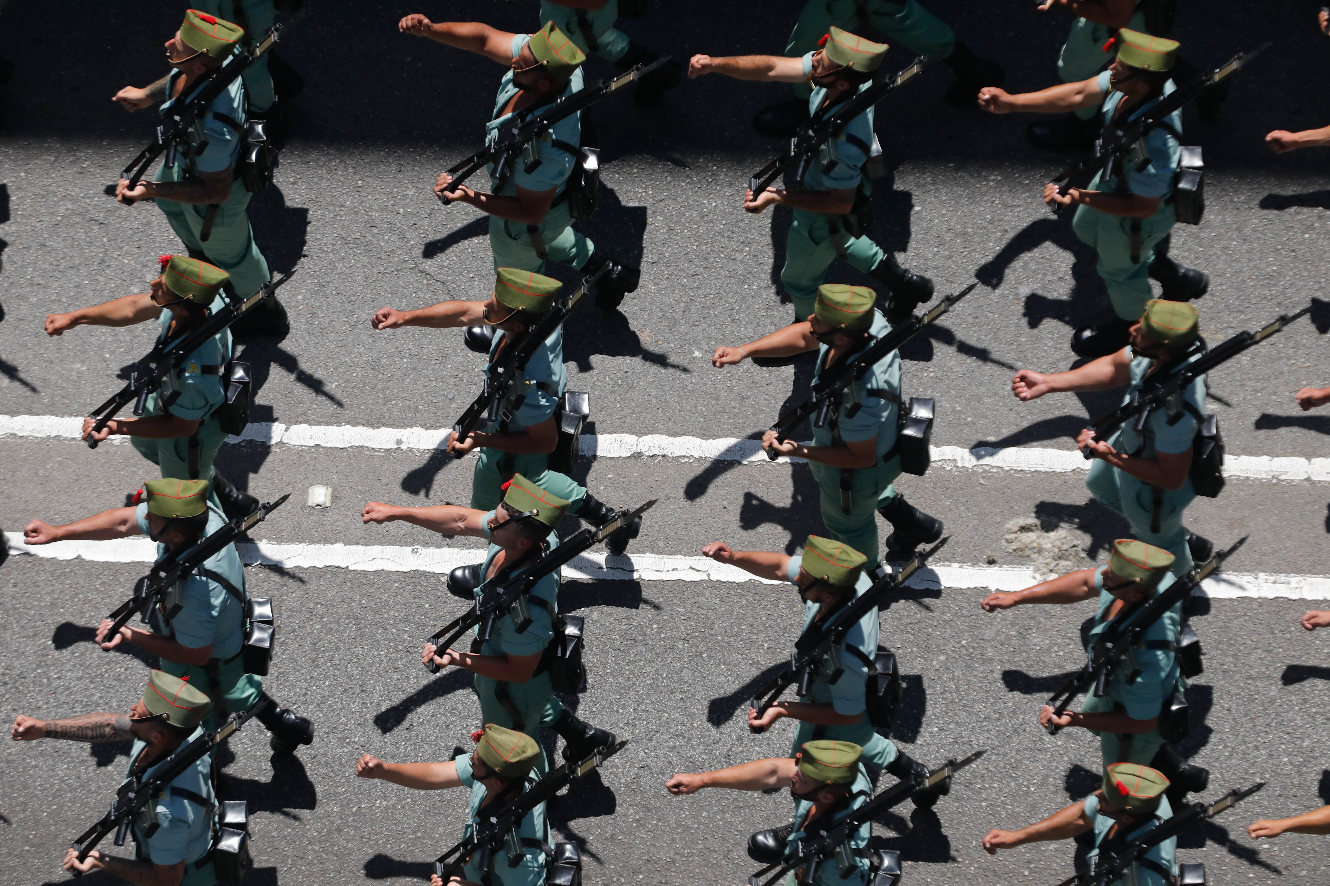 El desfile del Día de las Fuerzas Armadas, desde arriba