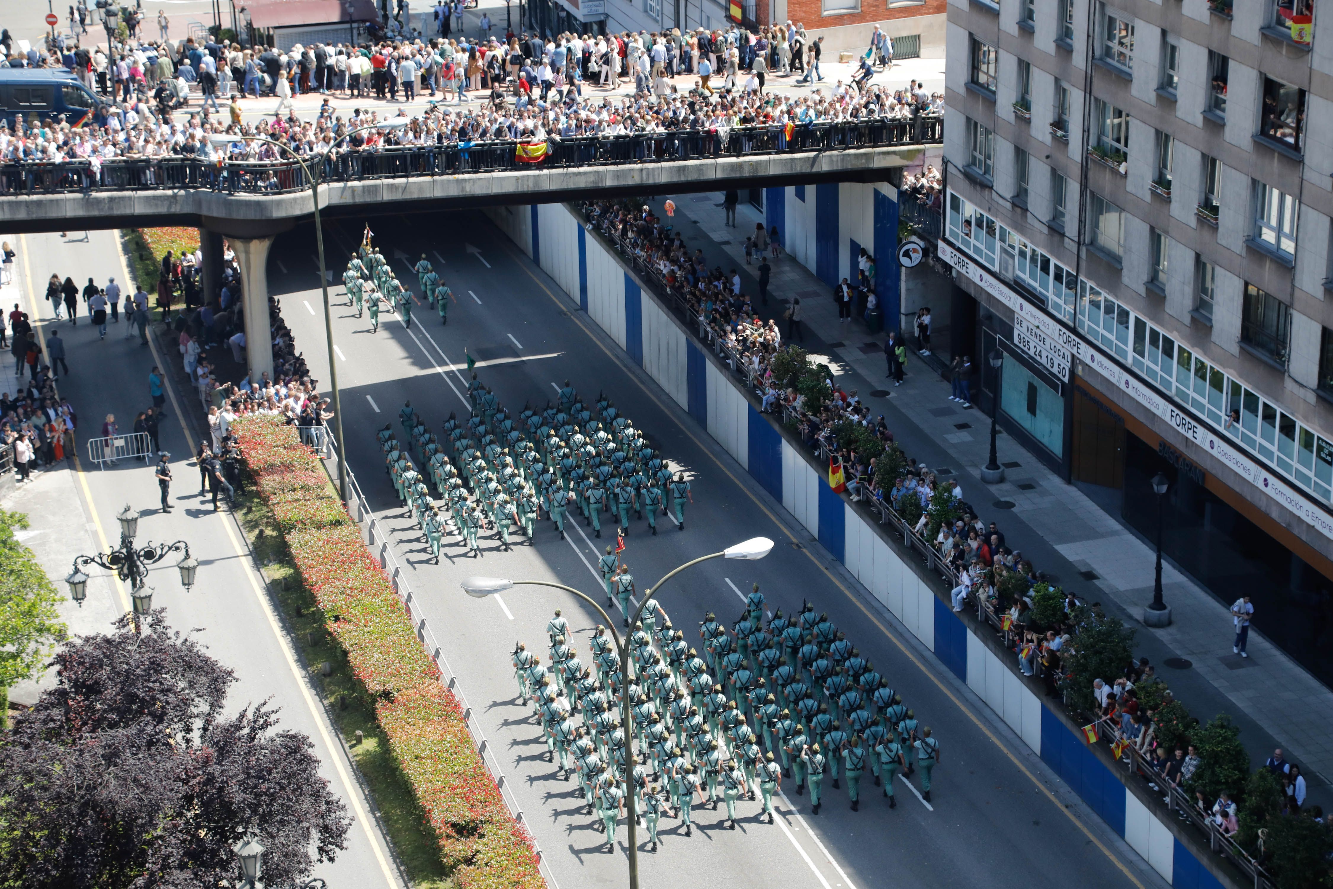 El desfile del Día de las Fuerzas Armadas, desde arriba