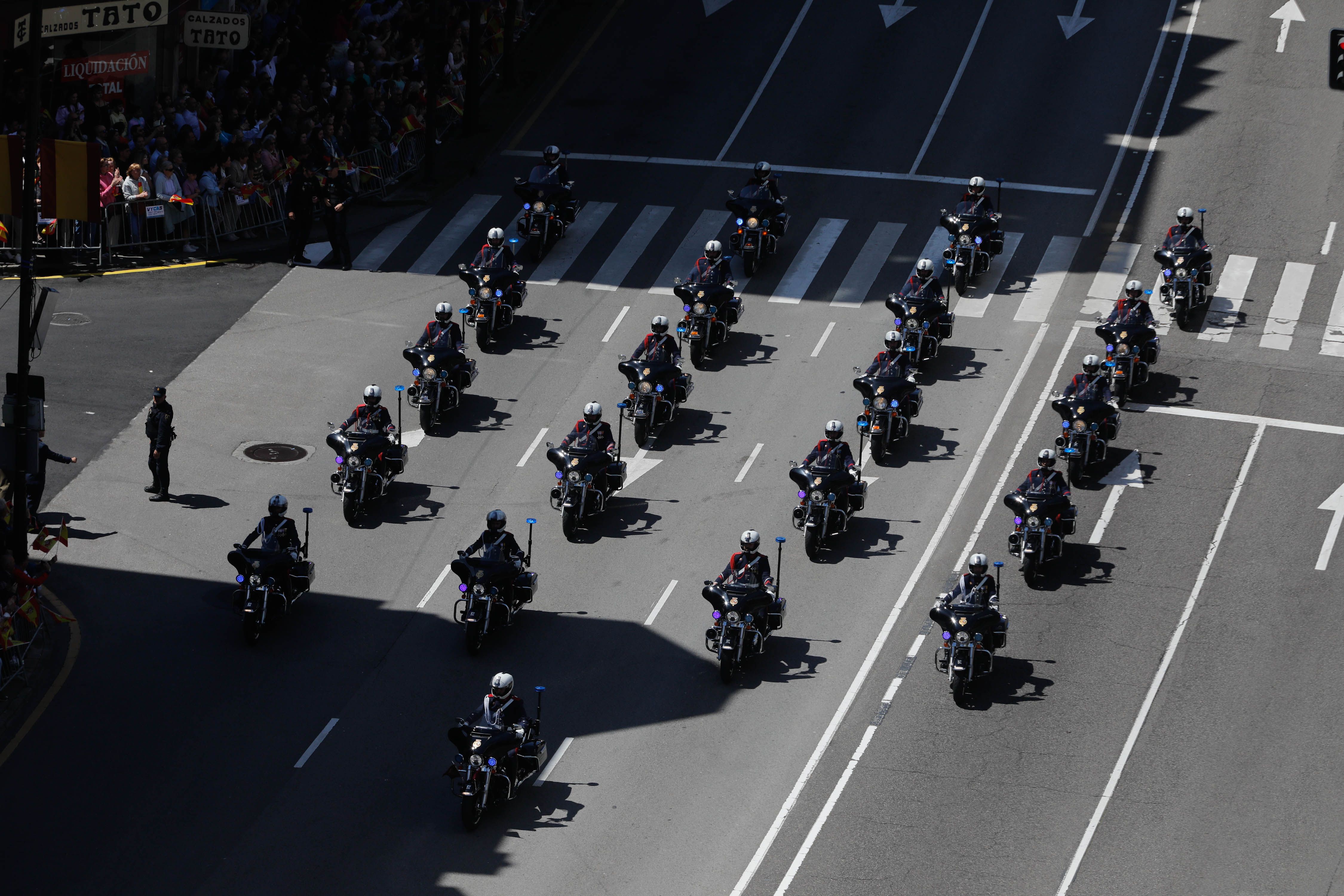 El desfile del Día de las Fuerzas Armadas, desde arriba