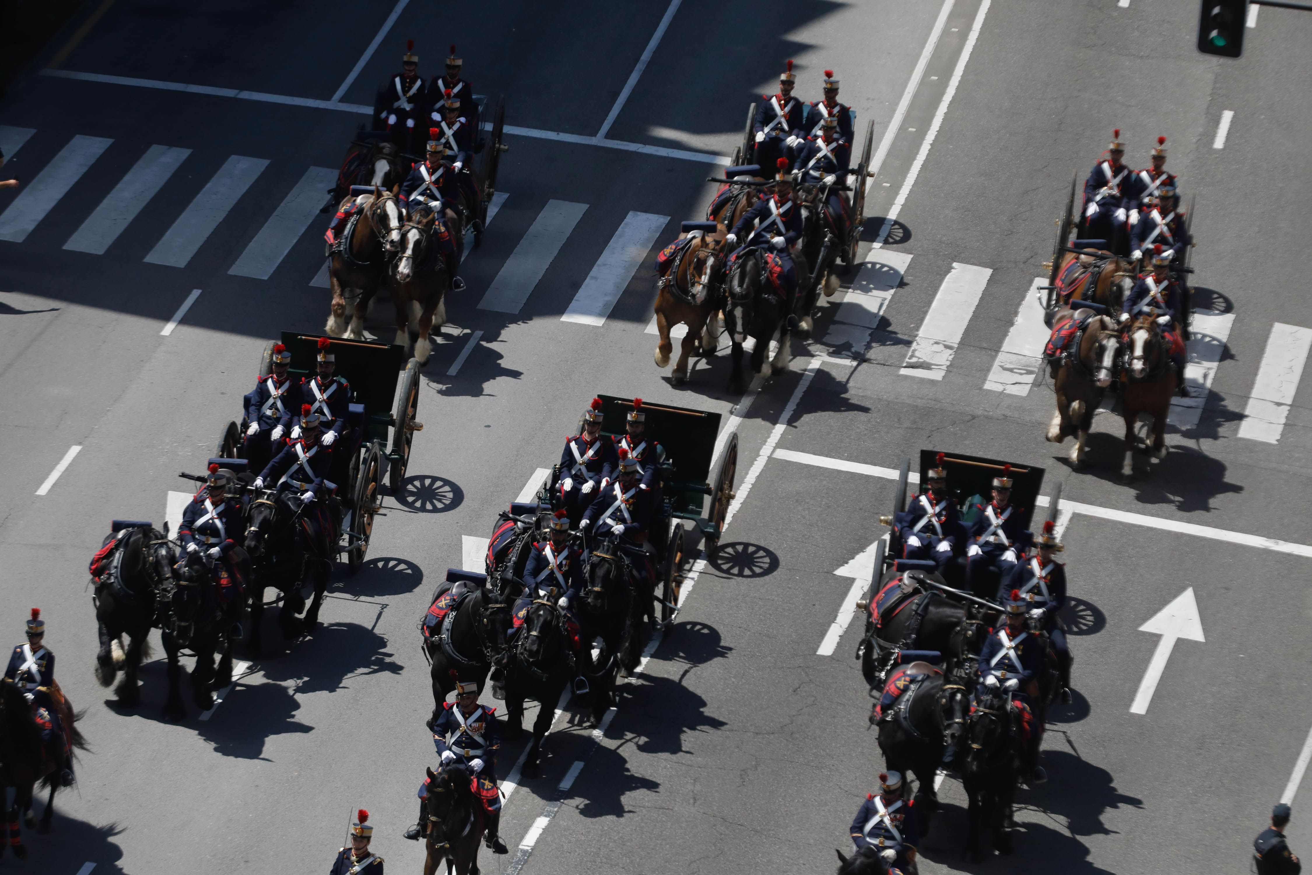 El desfile del Día de las Fuerzas Armadas, desde arriba