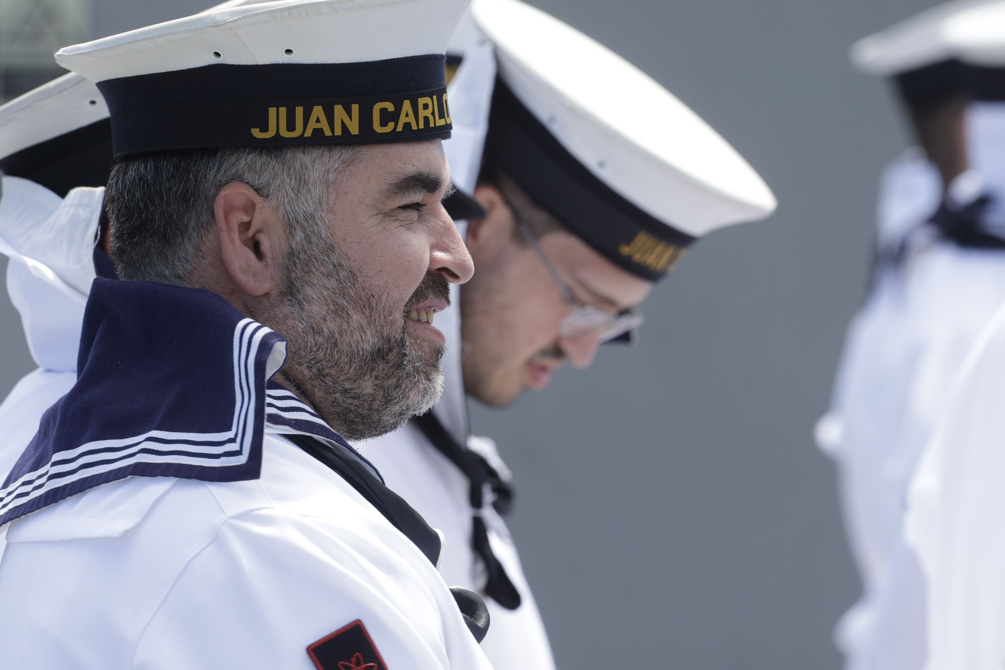 A bordo del buque insignia de la Armada durante la exhibición militar en Gijón