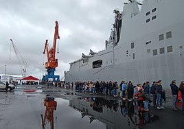 Colas esta mañana en El Musel.