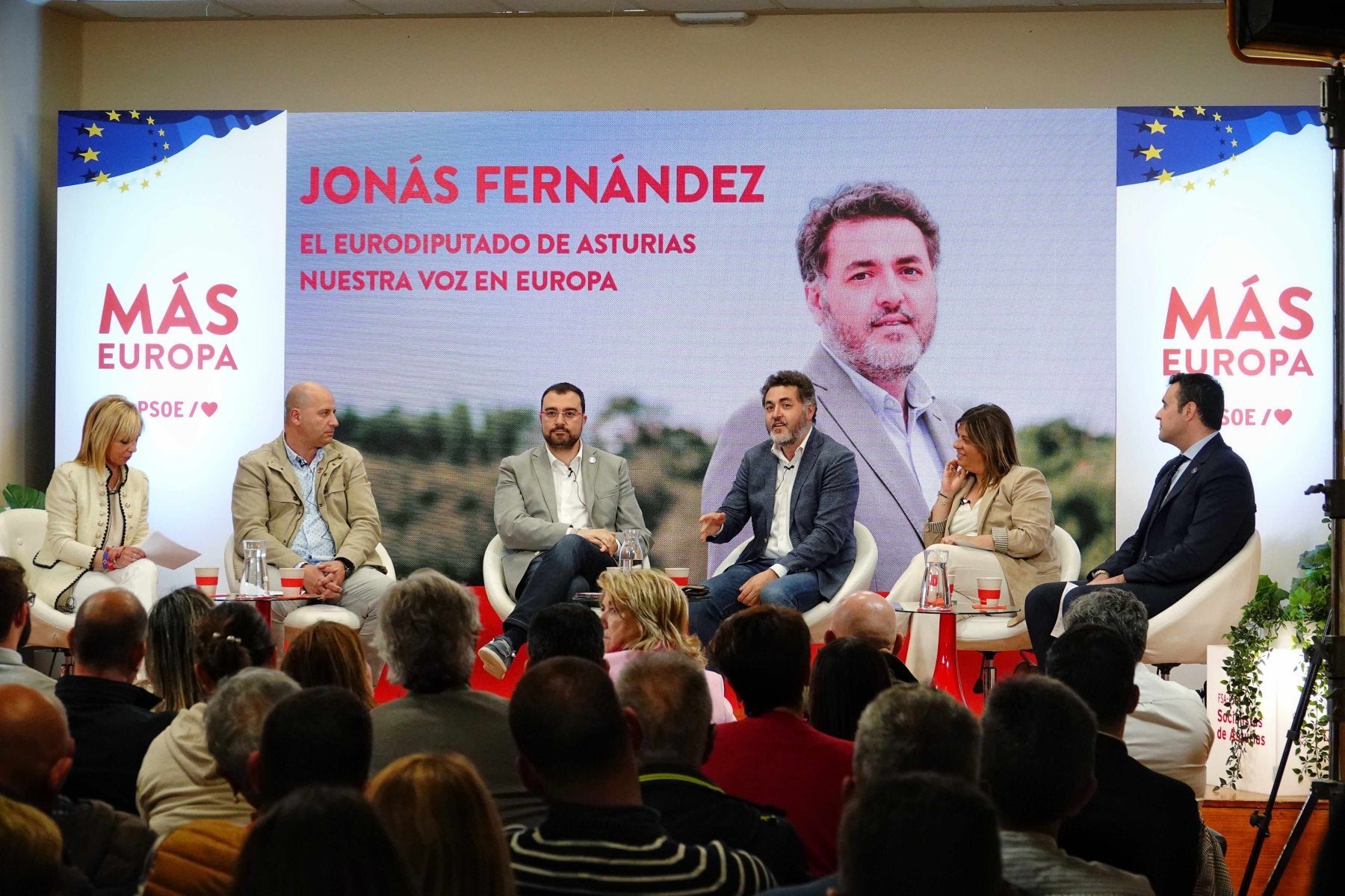 Barbón y Jonás Fernández, en Aller.