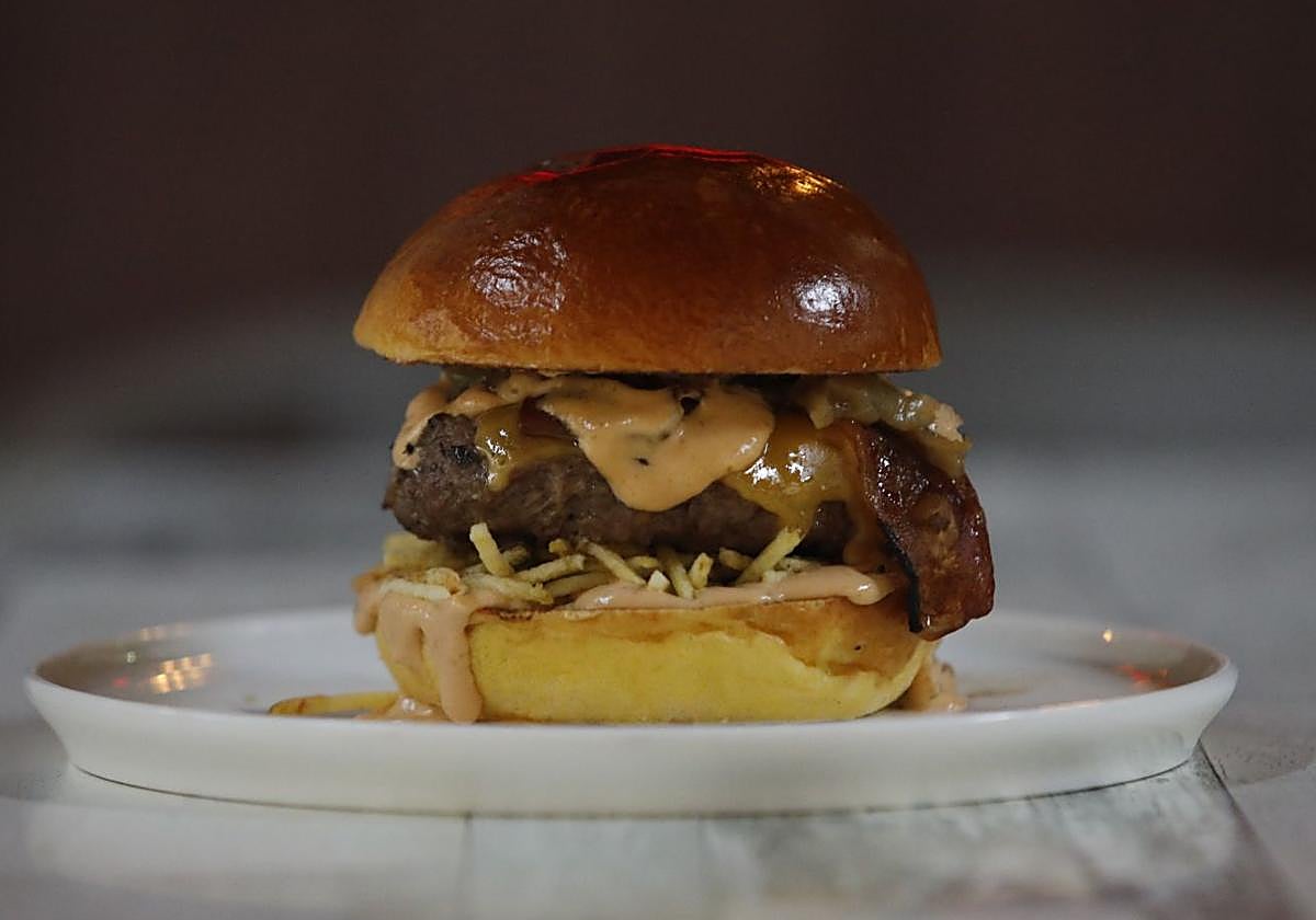 Hamburguesa del restaurante gijonés Berty's.