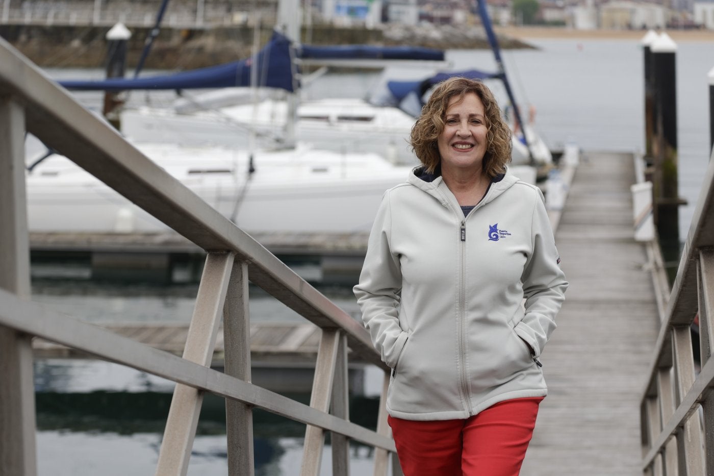 Flor Guardado, directora del Puerto Deportivo durante los últimos 19 años, en las instalaciones náuticas.