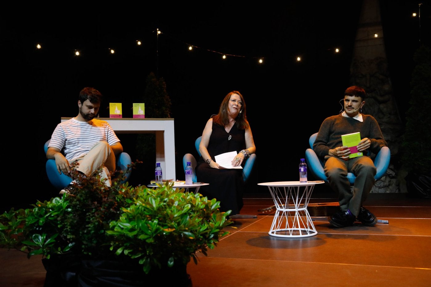 Xaime Martínez, Pilar Sánchez Vicente y Rodrigo Cuevas.