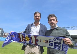 Miguel Linares y Diego Baeza, ayer en el Suárez Puerta.