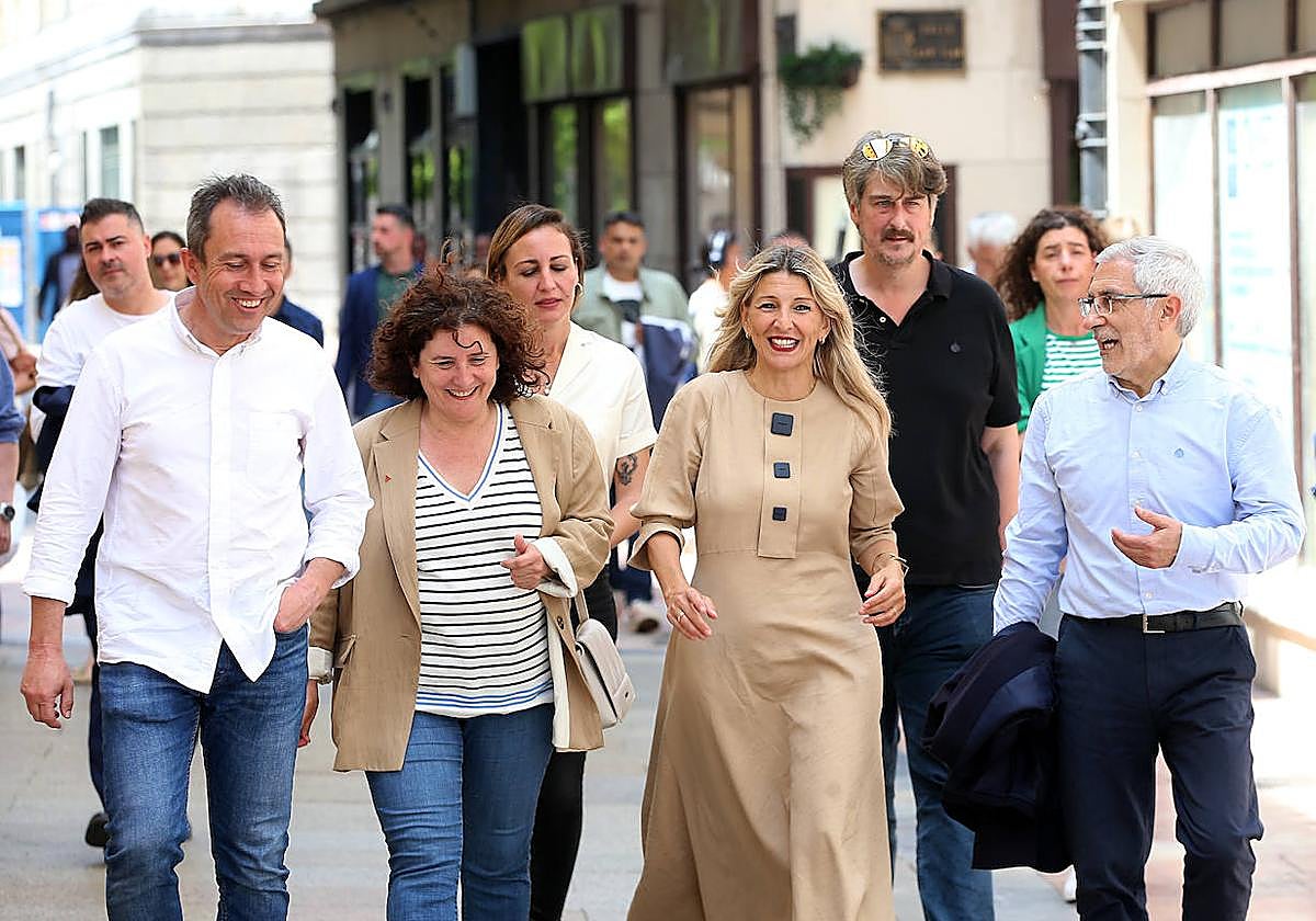 La vicepresidenta del Gobierno, Yolanda Díaz, en Asturias.