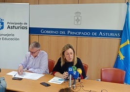 La consejera de Educación, Lydia Espina, en rueda de prensa.