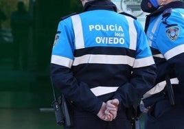 Agentes de la Policía Local de Oviedo.