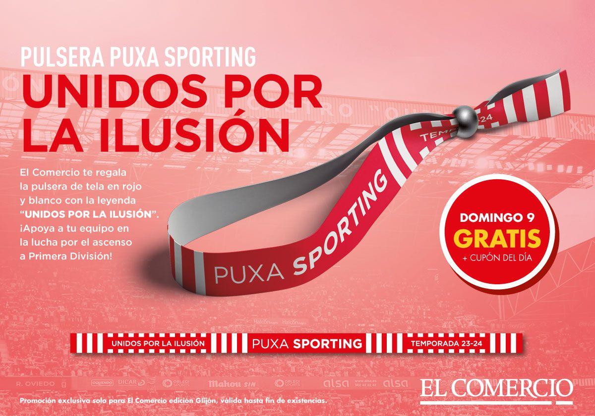 Consigue gratis la pulsera del Real Sporting de Gijón con EL COMERCIO