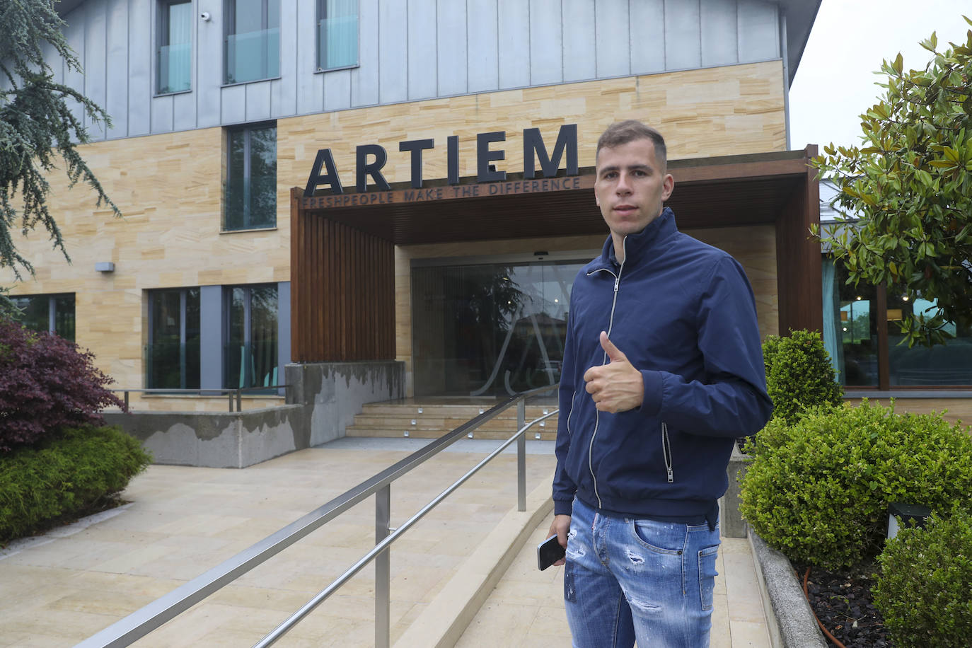 Los jugadores del Sporting se concentran en el hotel Artiem