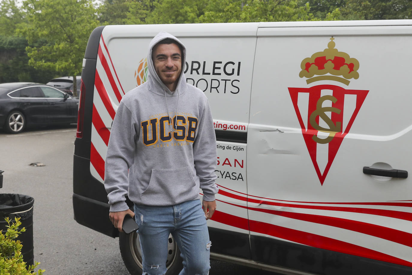 Los jugadores del Sporting se concentran en el hotel Artiem