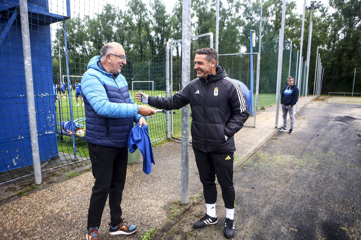 Entrenamiento del Real Oviedo tras el partido contra el Eibar