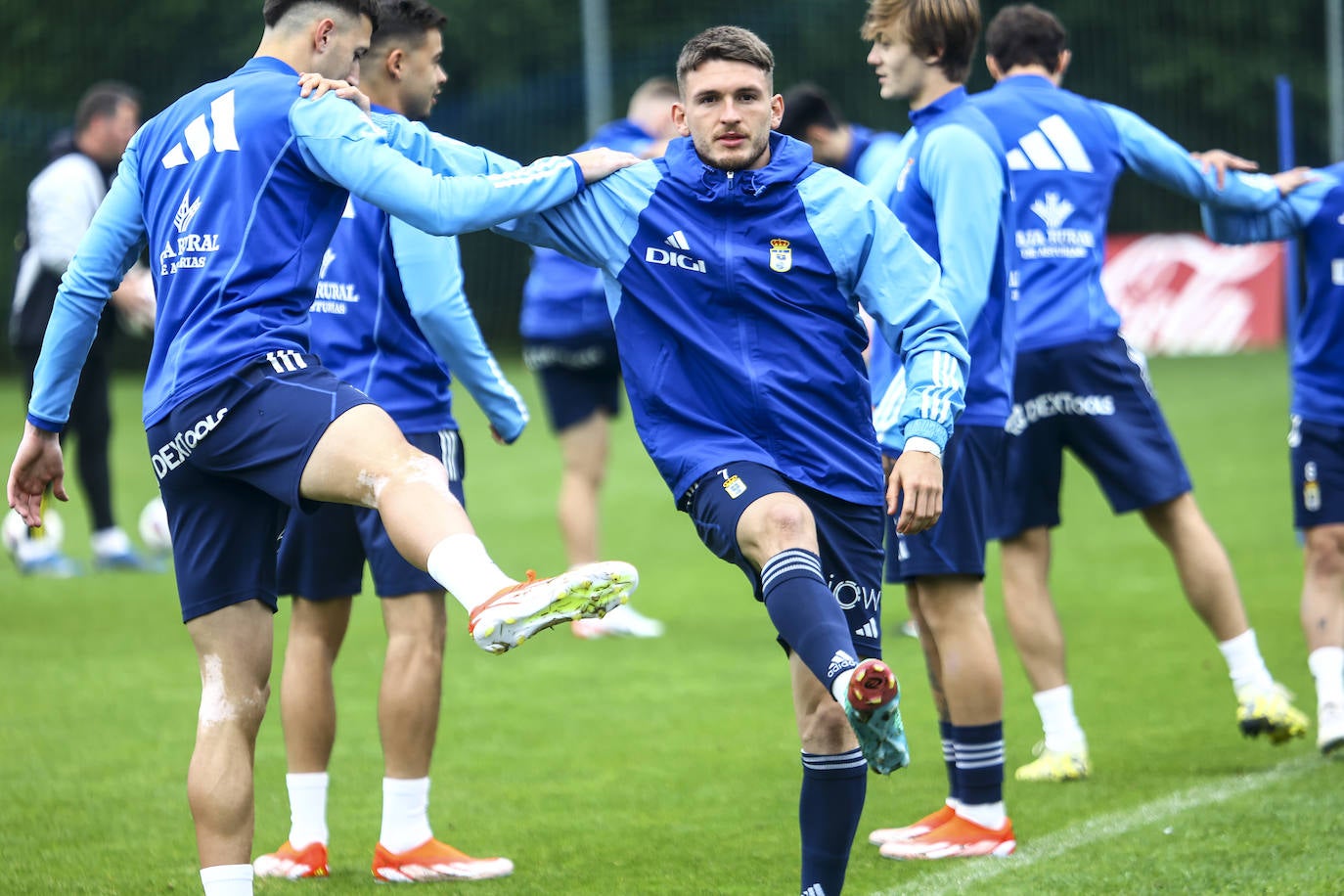 Entrenamiento del Real Oviedo tras el partido contra el Eibar