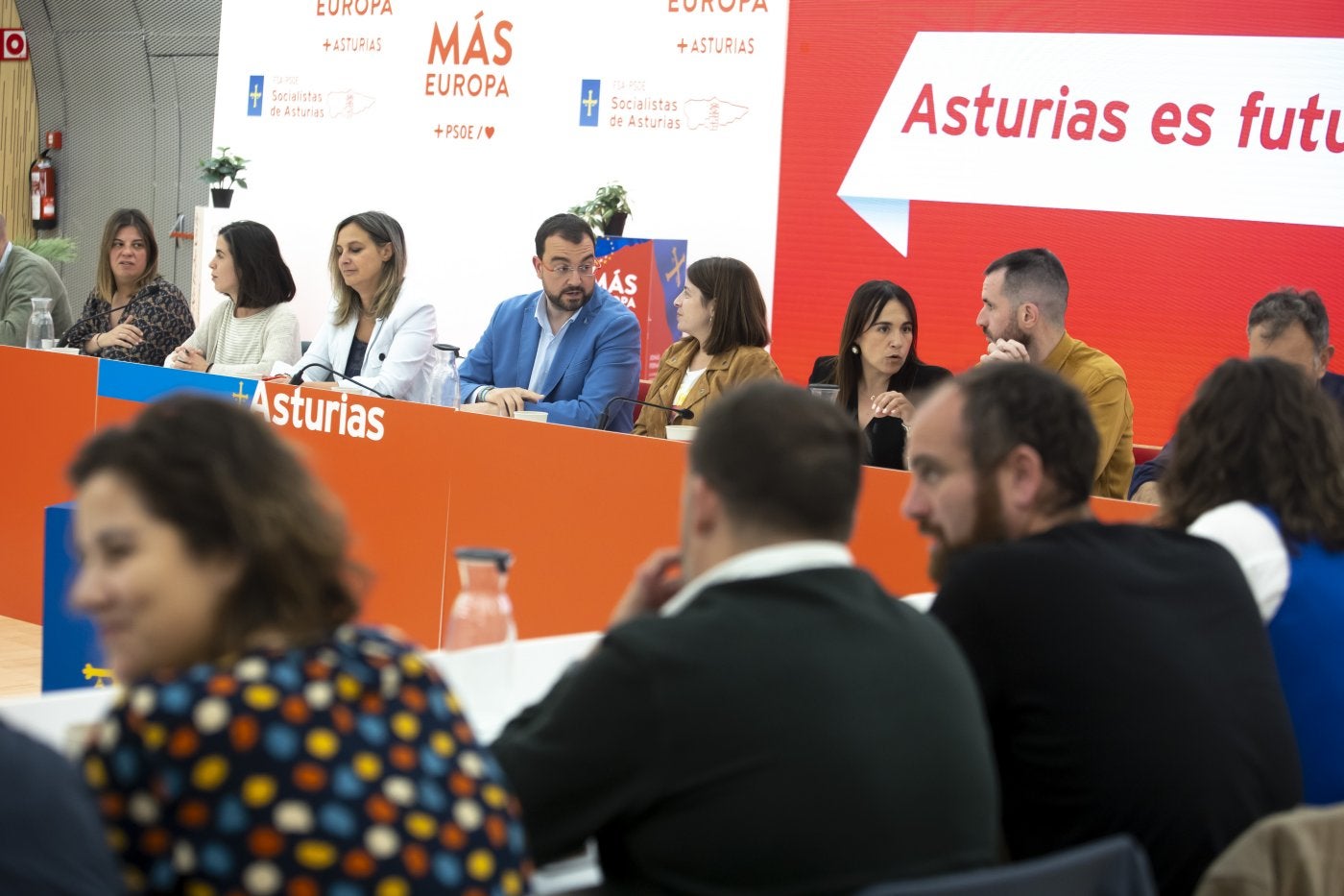 Reunión de la ejecutiva de la Federación Socialista Asturiana, donde se analizaron los resultados de las elecciones europeas del pasado domingo.