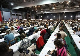 Oposición de sanidad, celebrada el pasado mes de marzo en Gijón.