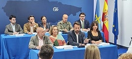 La reunión ayer del comité ejecutivo regional del PP.