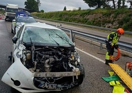 Uno de los coches implicados.