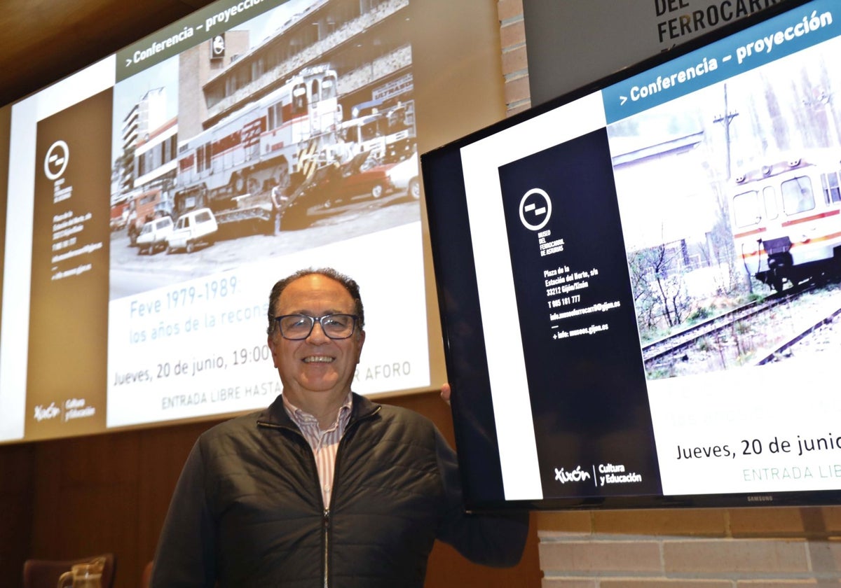 El director del Musel del Ferrocarril de Asturias, Javier Fernández.