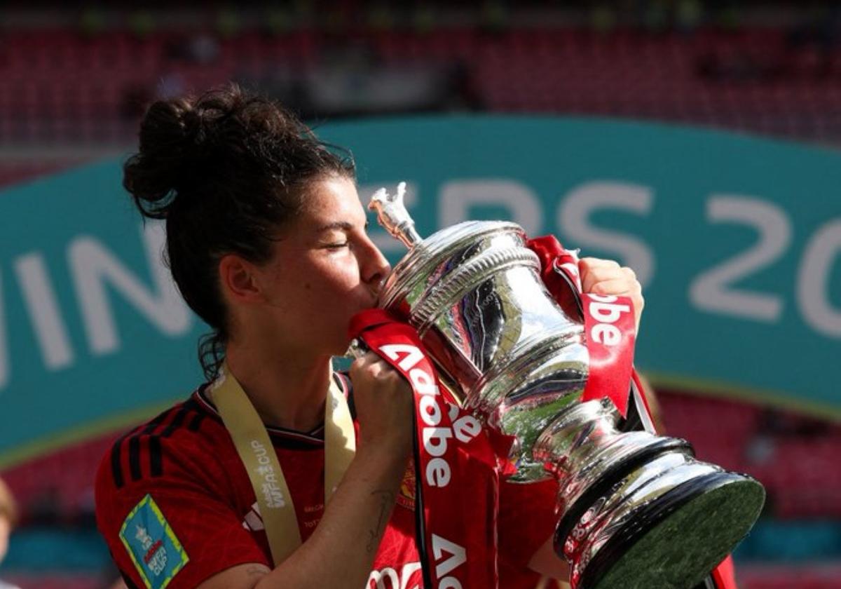 Lucía García conquistó con el United este año la FA Cup.