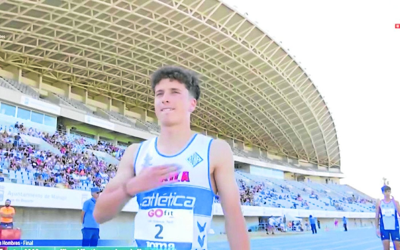 Miguel Martínez-Guisadola, antes de la salida de la final del campeonato de España en Málaga.