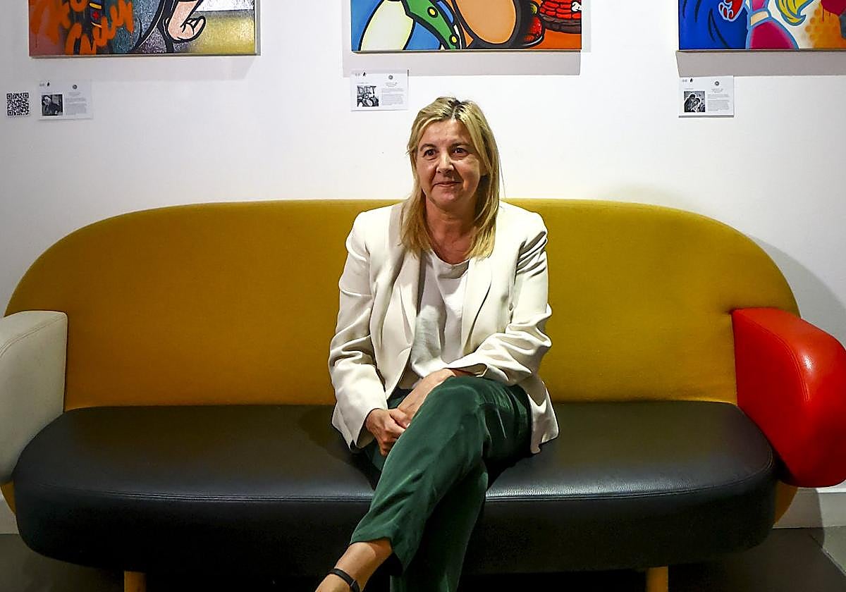 Arancha Osoro, en su galería de arte.