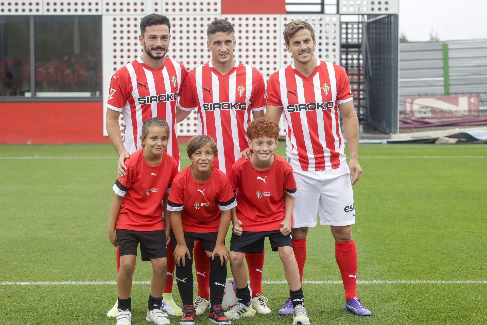 Presentación del Sporting: Lander Olaetxea, Eric Cubela y Jesús Bernal