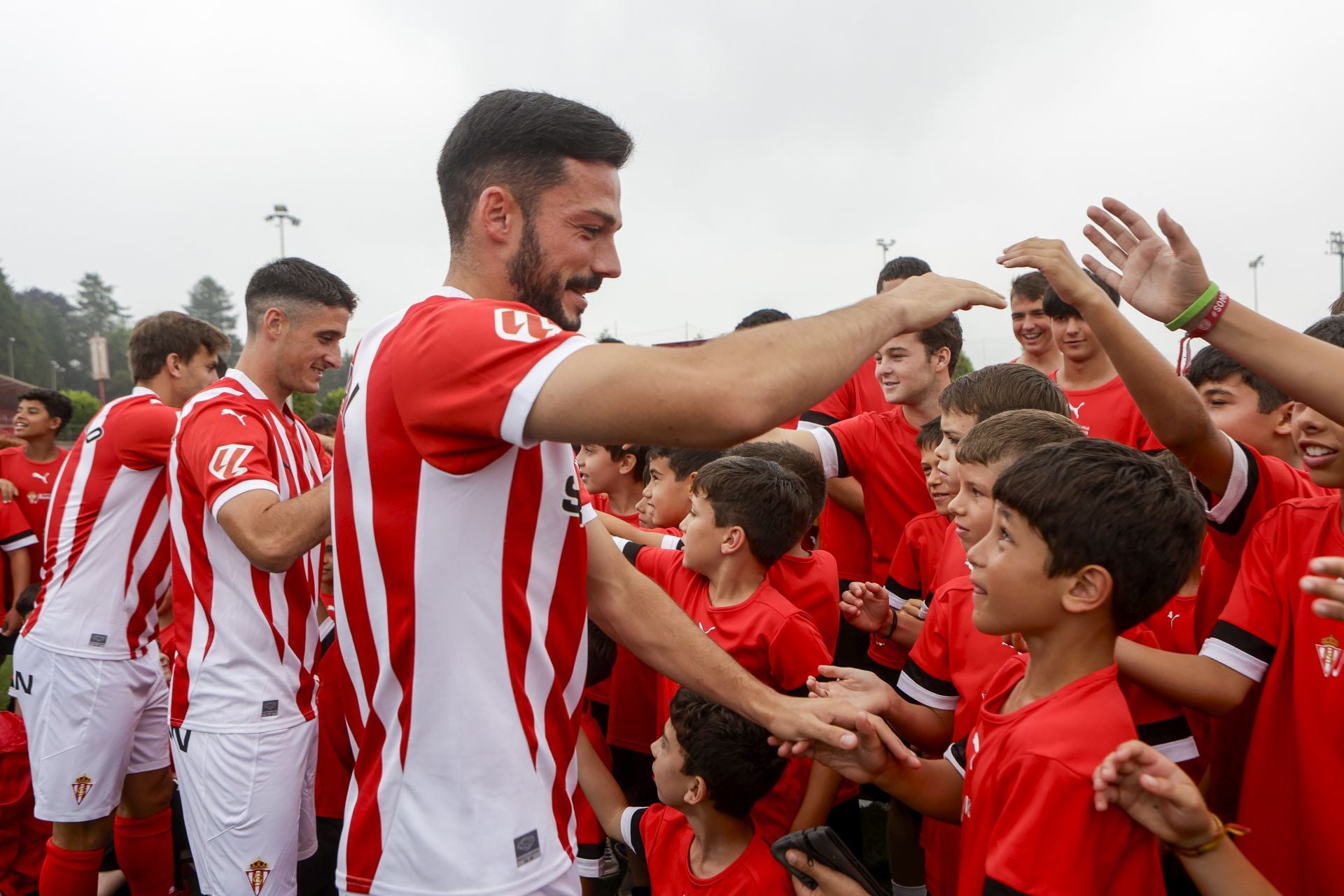 Presentación del Sporting: Lander Olaetxea, Eric Cubela y Jesús Bernal