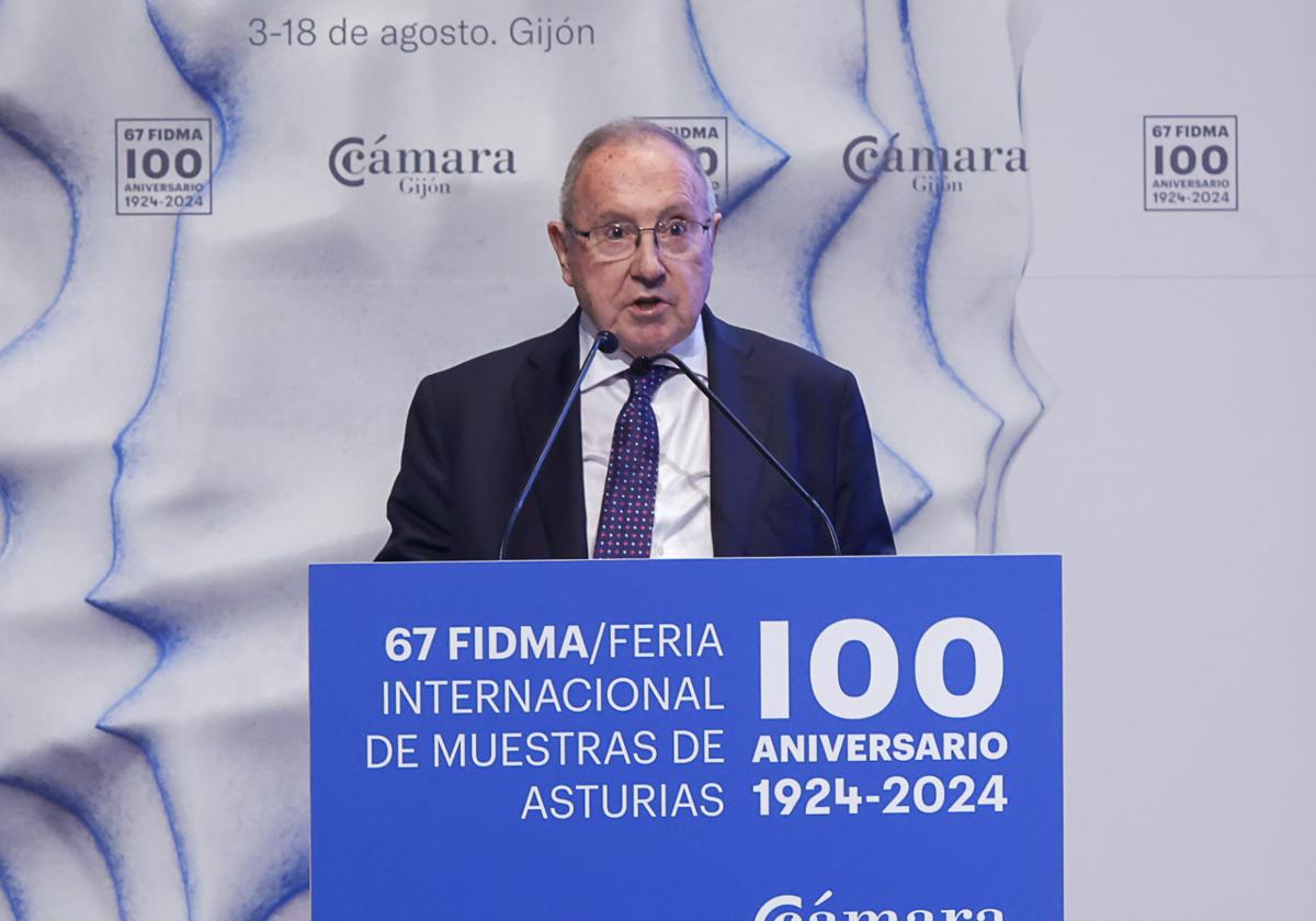 José Luis Bonet, presidente de la Cámara de Comercio de España en el acto de inauguración de la 67 edición de la Fidma.